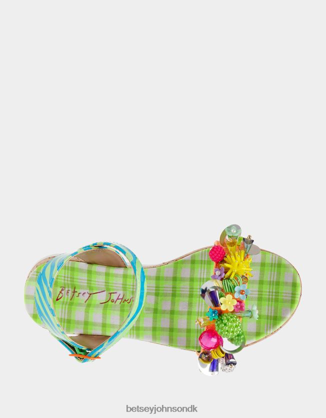 åben grøn multi sko FT2T22180 børn Betsey Johnson