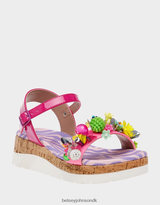 åben lyserød multi sko FT2T22164 børn Betsey Johnson