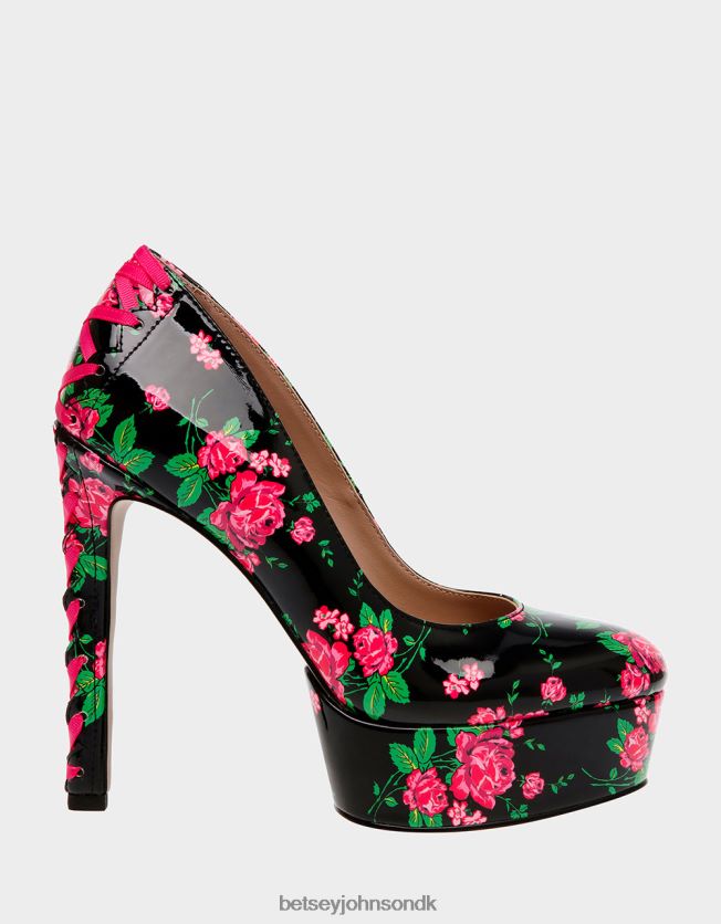 bonnee sort multi sko FT2T22109 Kvinder Betsey Johnson