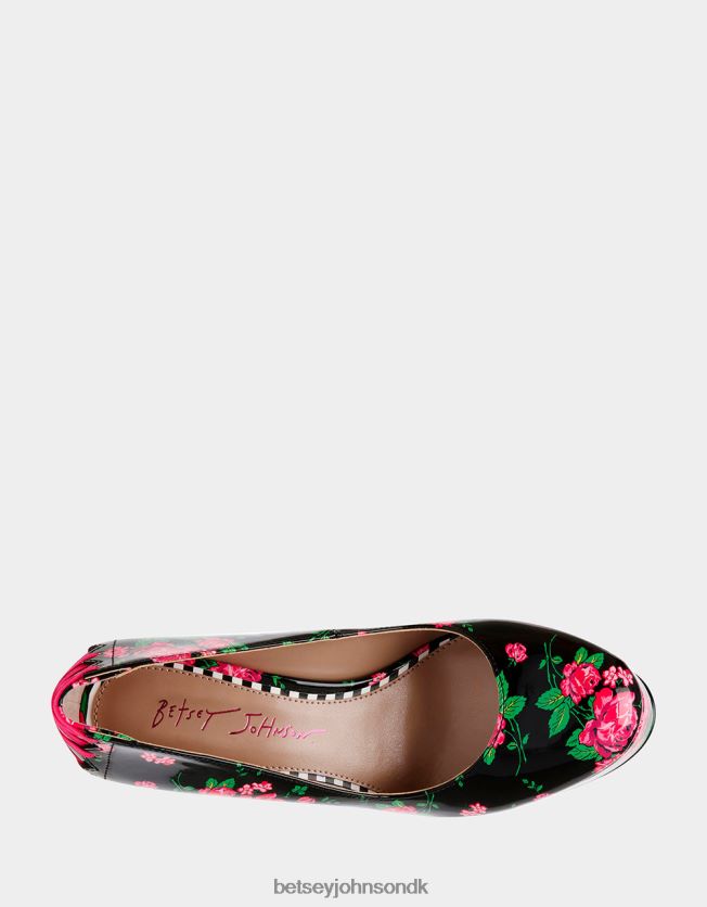 bonnee sort multi sko FT2T22109 Kvinder Betsey Johnson