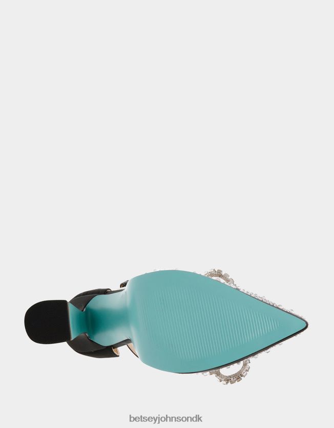 cher sort satin sko FT2T2285 Kvinder Betsey Johnson