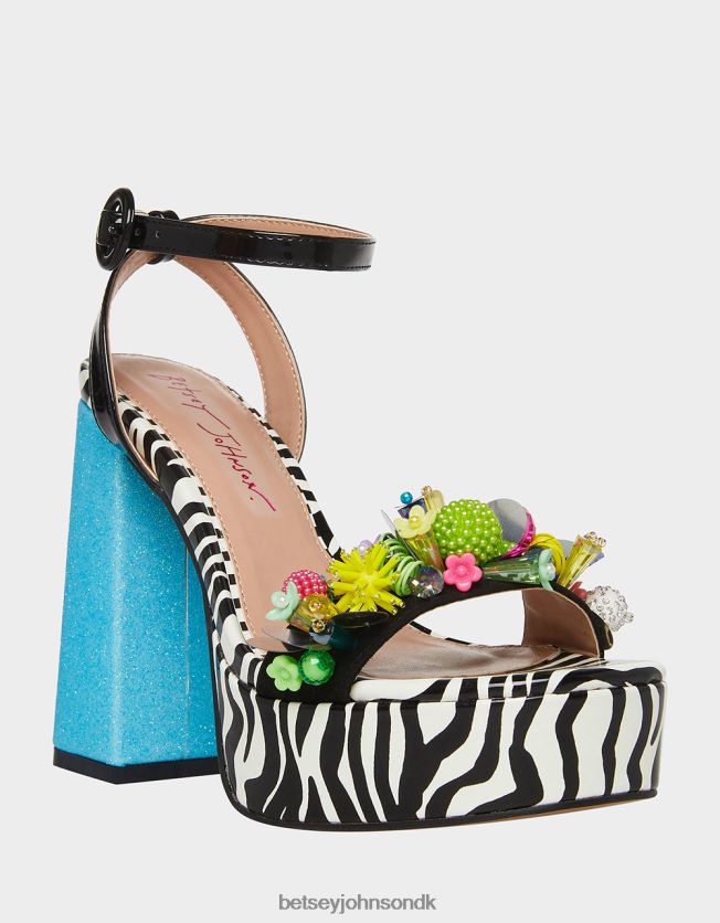 jorden sort multi sko FT2T22104 Kvinder Betsey Johnson