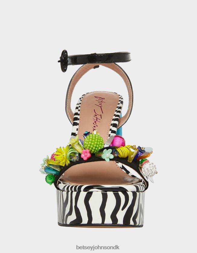 jorden sort multi sko FT2T22104 Kvinder Betsey Johnson