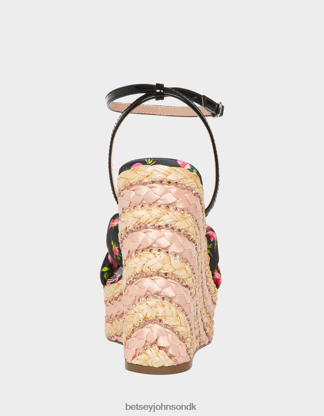 stedmoderblomst sort multi sko FT2T22137 Kvinder Betsey Johnson