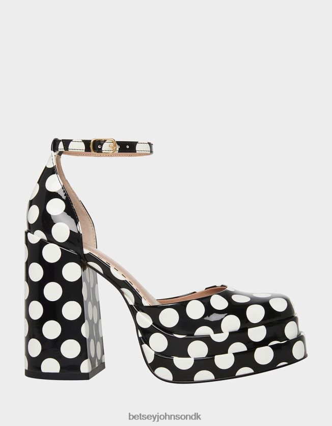 tudeagtig sort polka prik sko FT2T2272 Kvinder Betsey Johnson