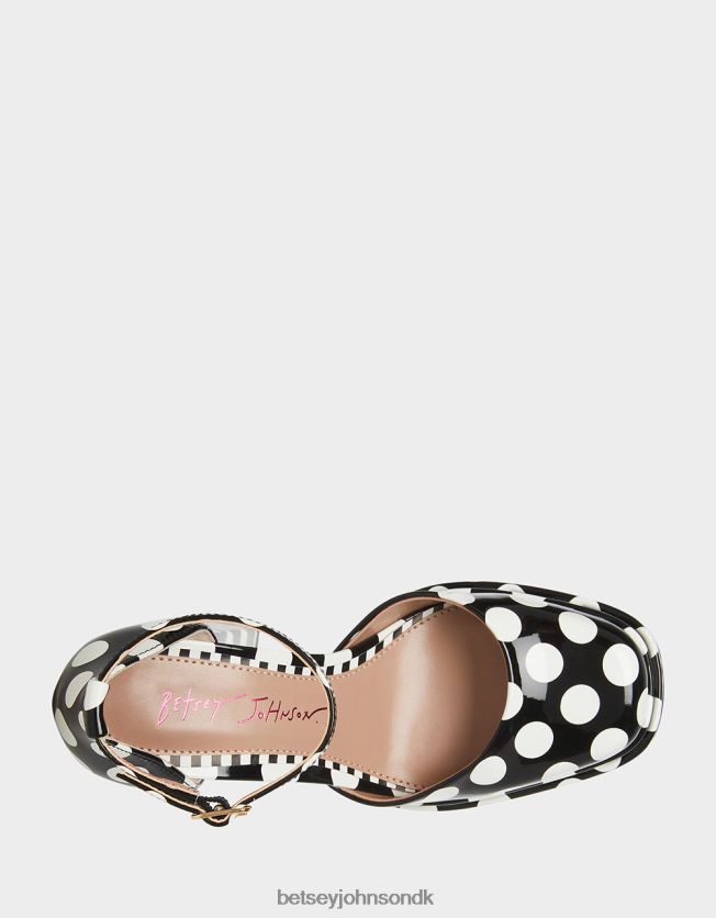 tudeagtig sort polka prik sko FT2T2272 Kvinder Betsey Johnson