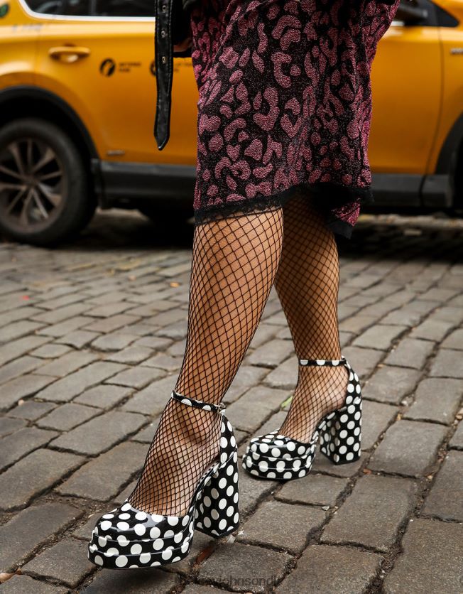 tudeagtig sort polka prik sko FT2T2272 Kvinder Betsey Johnson