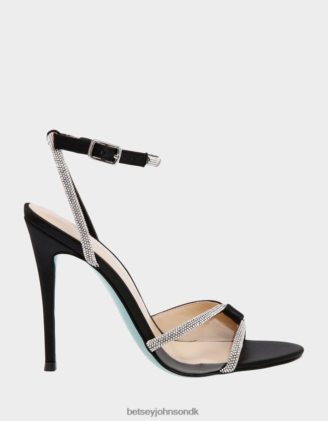 vera sort satin sko FT2T22142 Kvinder Betsey Johnson