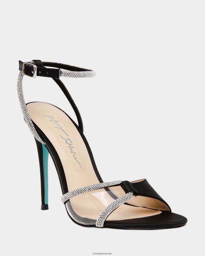 vera sort satin sko FT2T22142 Kvinder Betsey Johnson