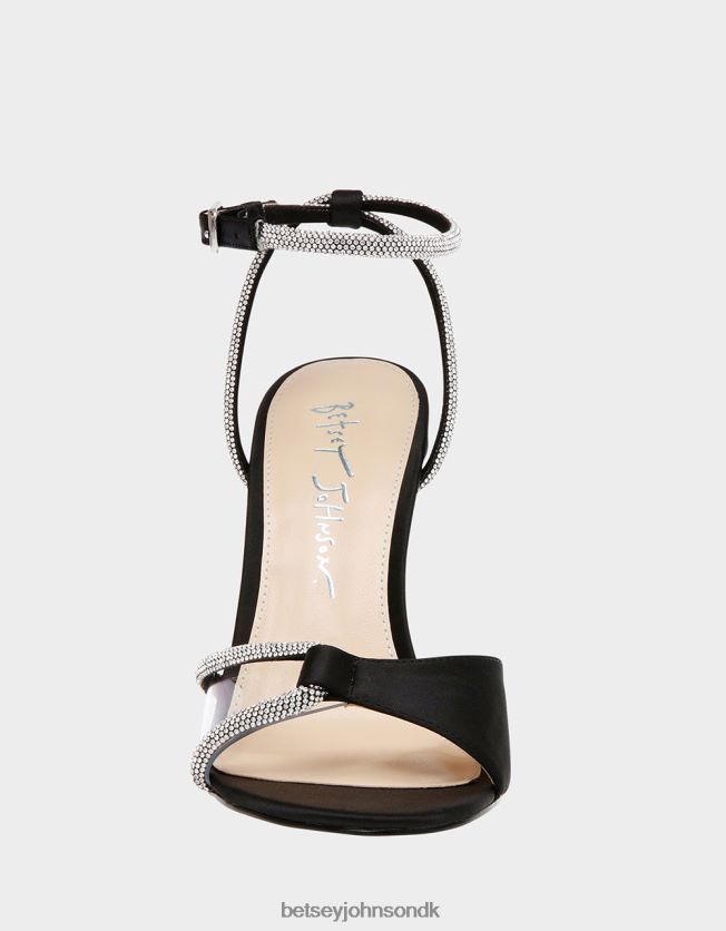 vera sort satin sko FT2T22142 Kvinder Betsey Johnson