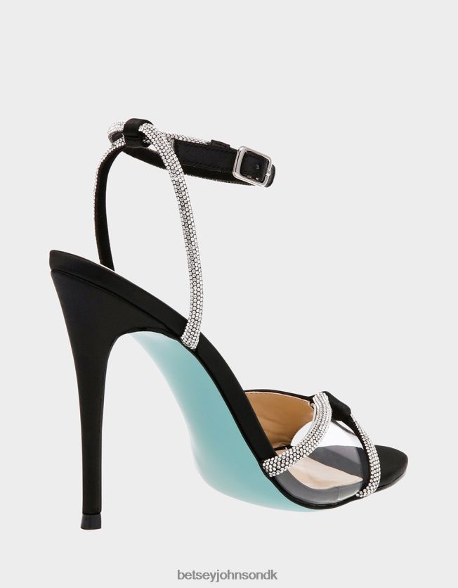 vera sort satin sko FT2T22142 Kvinder Betsey Johnson