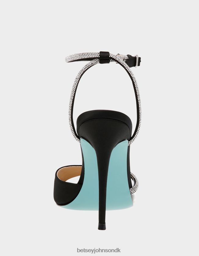 vera sort satin sko FT2T22142 Kvinder Betsey Johnson
