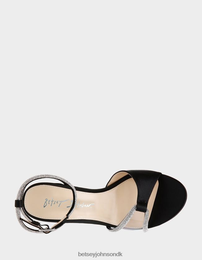 vera sort satin sko FT2T22142 Kvinder Betsey Johnson