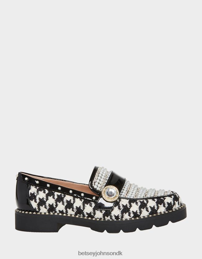 mariam sort hvid sko FT2T22118 Kvinder Betsey Johnson