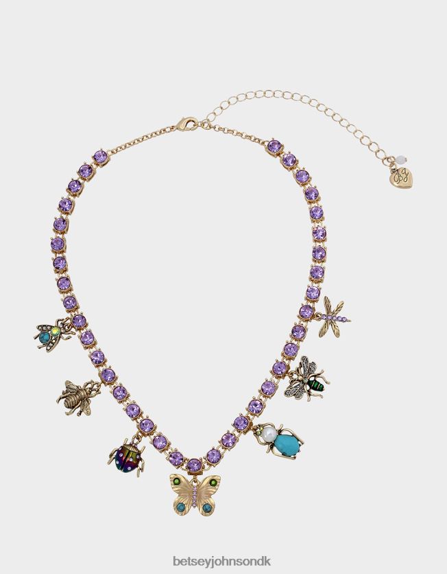buggin out butterfly charm tennis halskæde multi smykker FT2T22363 Kvinder Betsey Johnson