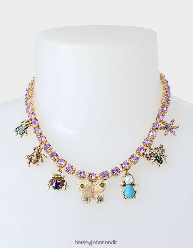 buggin out butterfly charm tennis halskæde multi smykker FT2T22363 Kvinder Betsey Johnson
