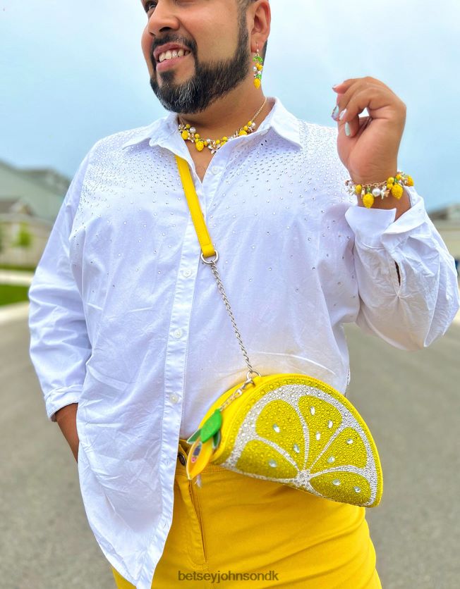 citron dråbe rystende citron halskæde gul smykker FT2T22315 Kvinder Betsey Johnson