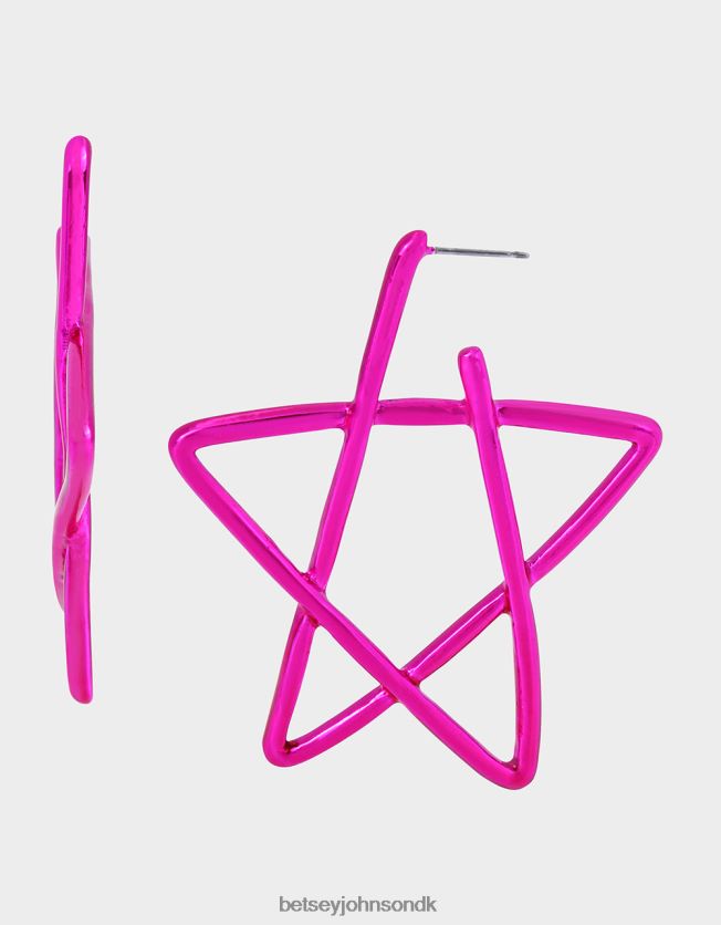 kidult kitsch star hoop øreringe lyserød smykker FT2T22337 Kvinder Betsey Johnson