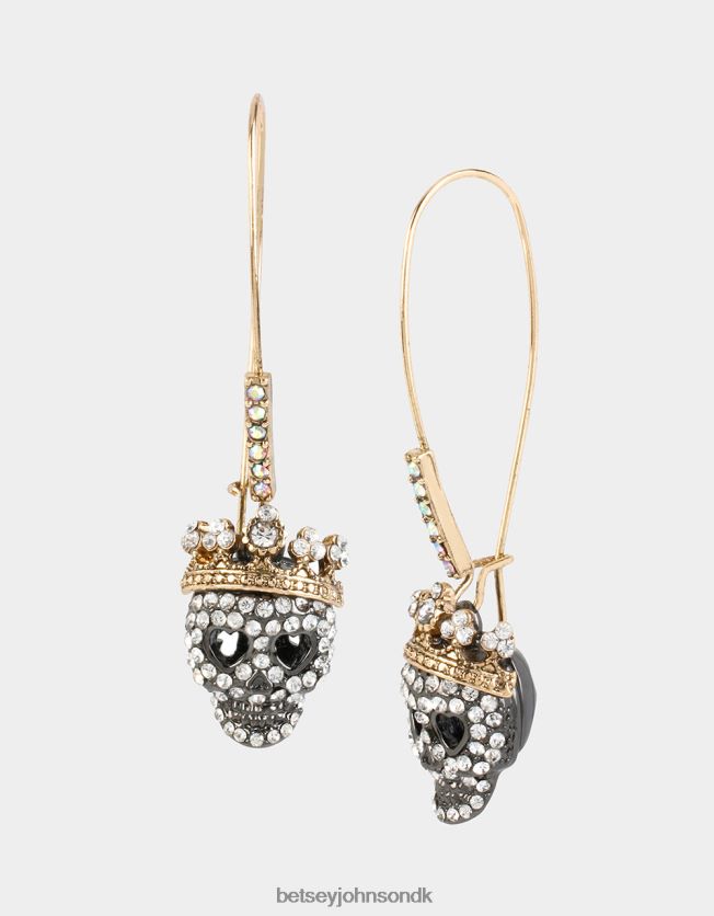 pave skull hook øreringe krystal smykker FT2T22362 Kvinder Betsey Johnson