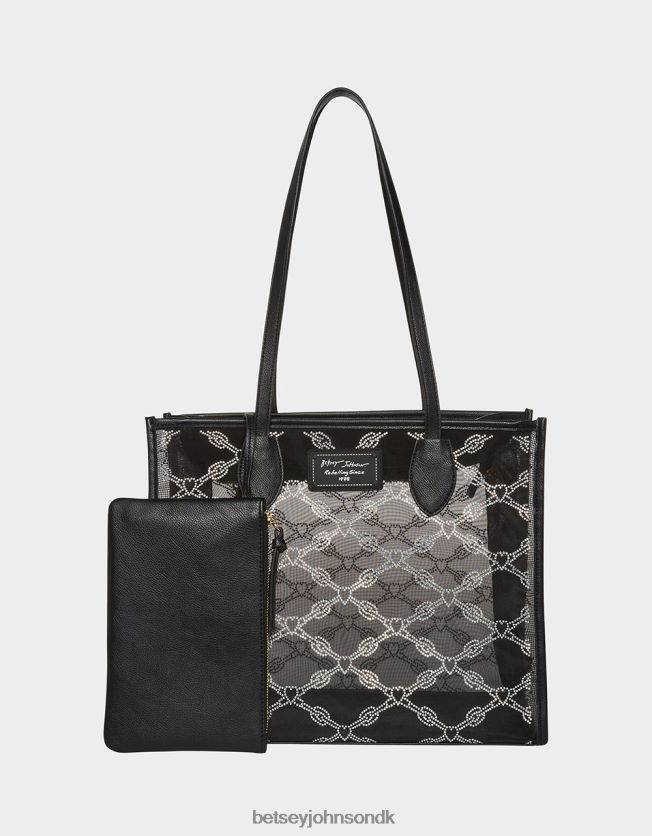 Glam mesh stenkasse sort tilbehør FT2T22253 Kvinder Betsey Johnson