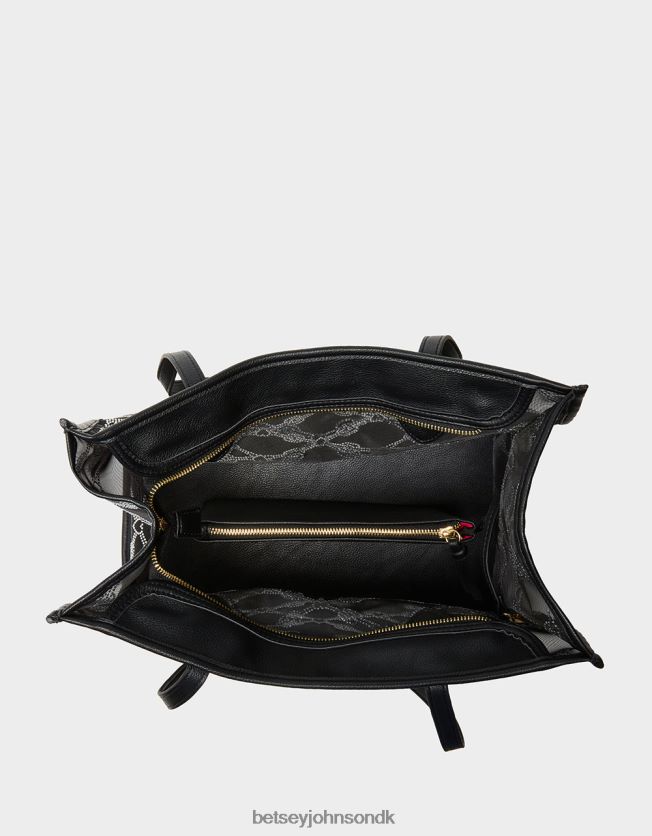 Glam mesh stenkasse sort tilbehør FT2T22253 Kvinder Betsey Johnson