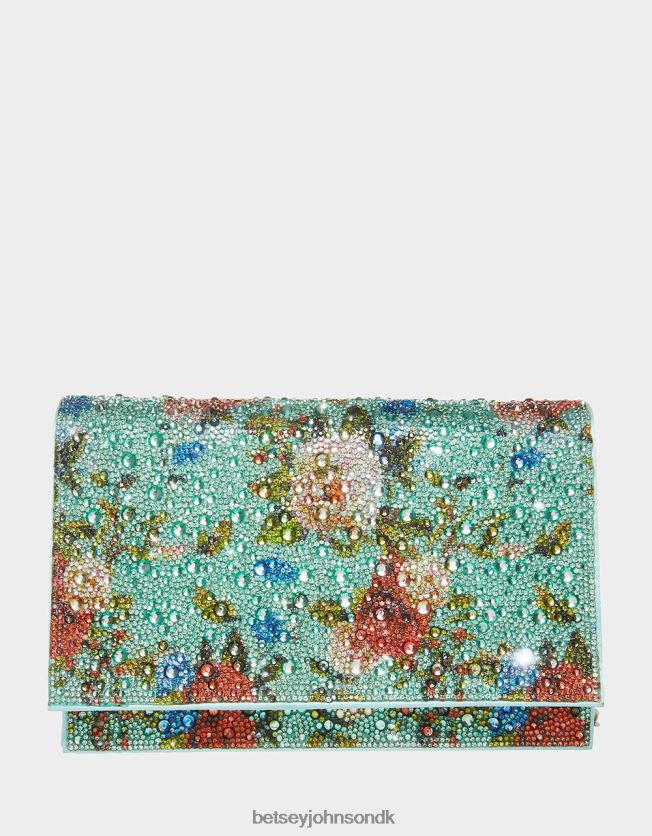 blomstret rhinsten flap taske mintgrøn tilbehør FT2T22224 Kvinder Betsey Johnson