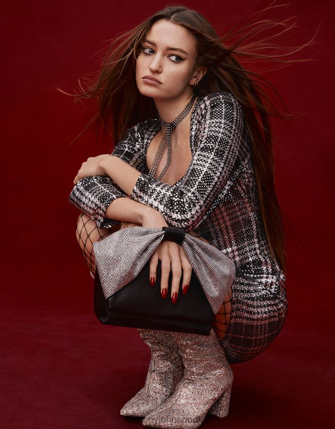 hele bling bue håndtag taske sort tilbehør FT2T22237 Kvinder Betsey Johnson