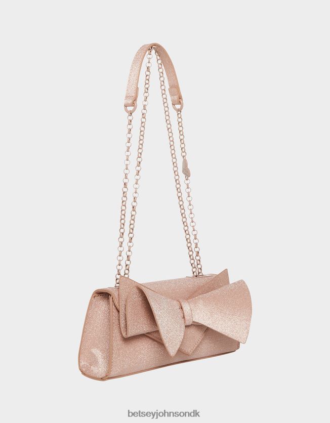 kantet bue cabriolet taske champagne tilbehør FT2T22249 Kvinder Betsey Johnson