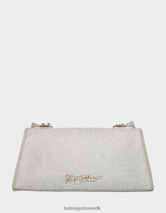 kantet bue cabriolet taske sølv tilbehør FT2T22215 Kvinder Betsey Johnson