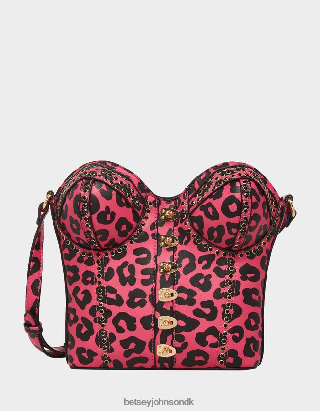 kitsch af korsetter elsker crossbody sort/pink tilbehør FT2T22219 Kvinder Betsey Johnson