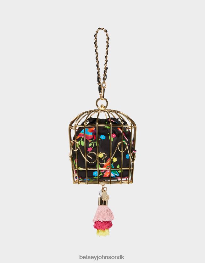 kitsch fugl er ordet cage dancer wristlet black multi tilbehør FT2T22230 Kvinder Betsey Johnson