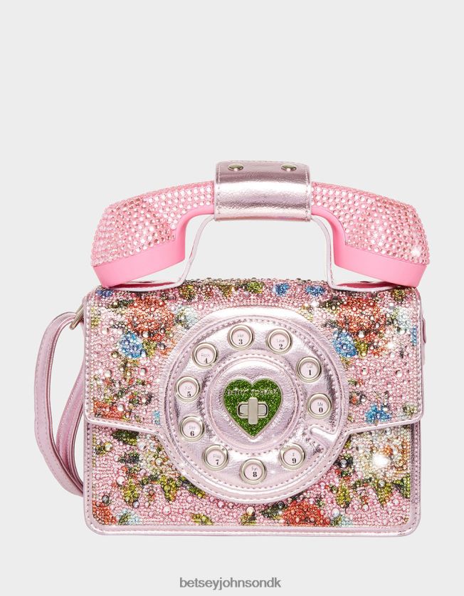 kitsch giv mig en ringetelefontaske lyserød tilbehør FT2T22208 Kvinder Betsey Johnson