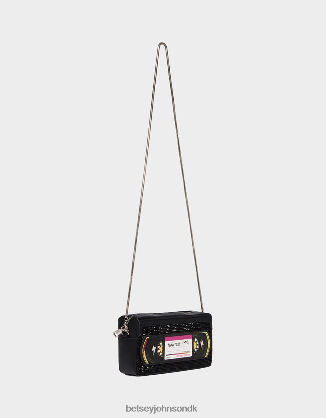 kitsch være venlig tilbagespole vhs crossbody sort tilbehør FT2T22223 Kvinder Betsey Johnson