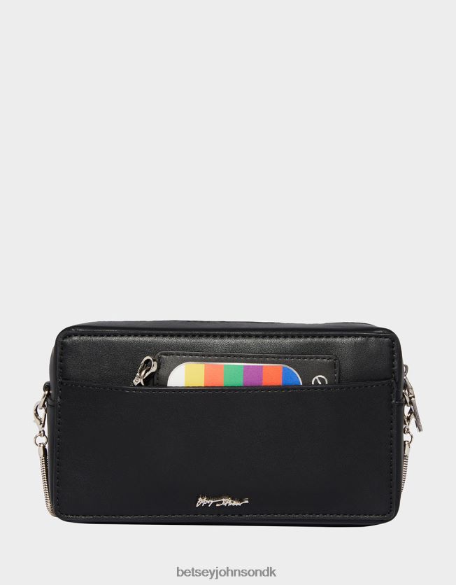 kitsch være venlig tilbagespole vhs crossbody sort tilbehør FT2T22223 Kvinder Betsey Johnson