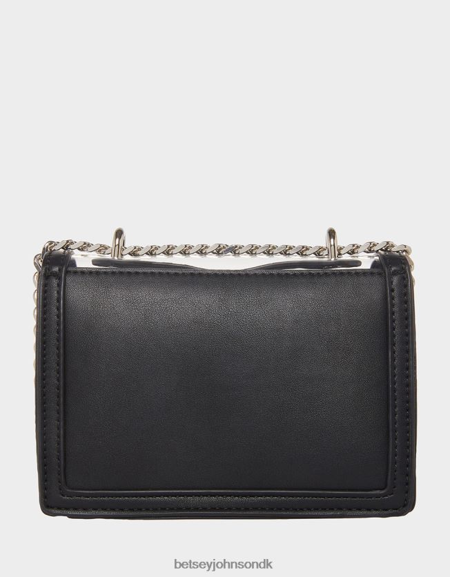 klar cabriolet taske med rhinestone sløjfe sort tilbehør FT2T22238 Kvinder Betsey Johnson