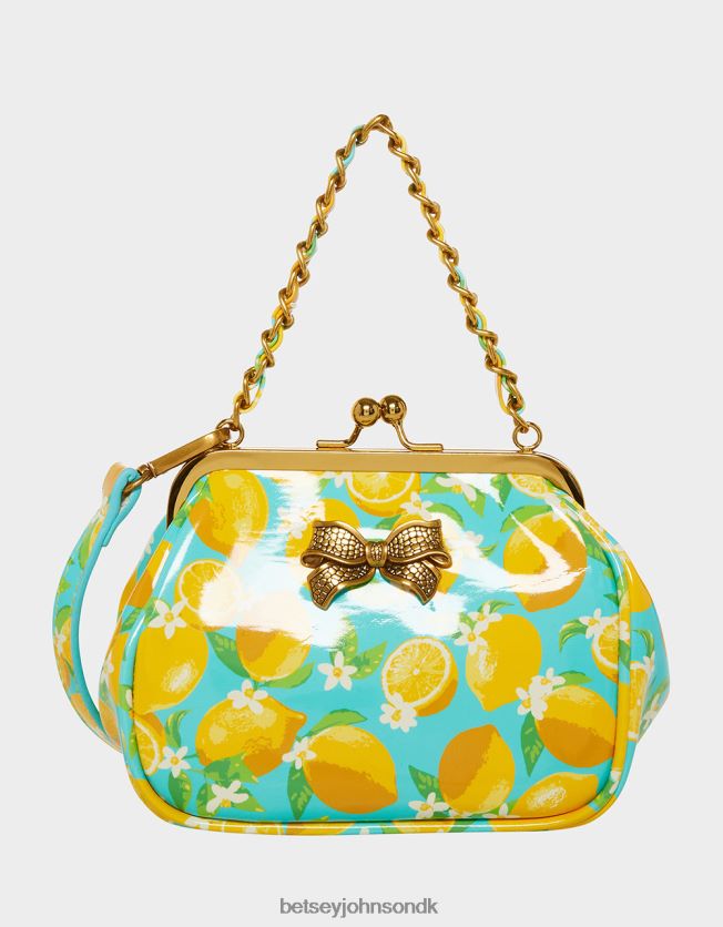 lil' nugget kiss lock taske citron tilbehør FT2T22244 Kvinder Betsey Johnson