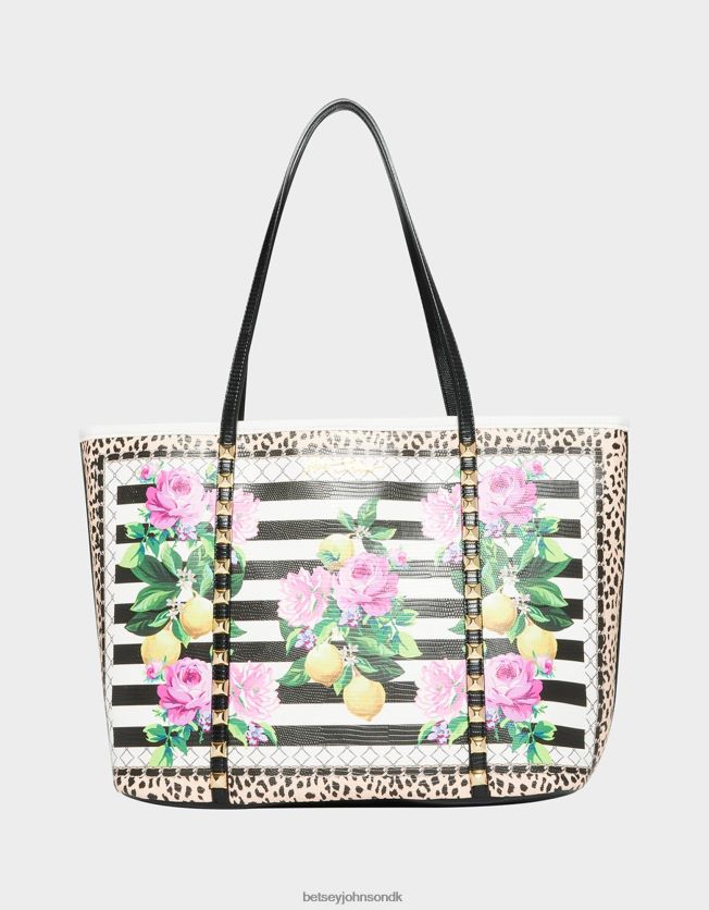 se striber tote sort hvid tilbehør FT2T22252 Kvinder Betsey Johnson