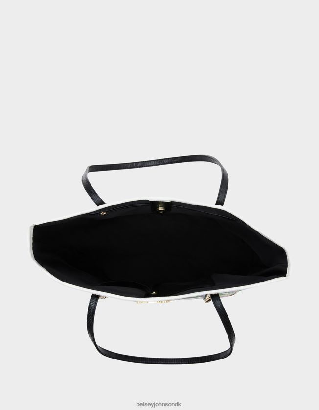 se striber tote sort hvid tilbehør FT2T22252 Kvinder Betsey Johnson