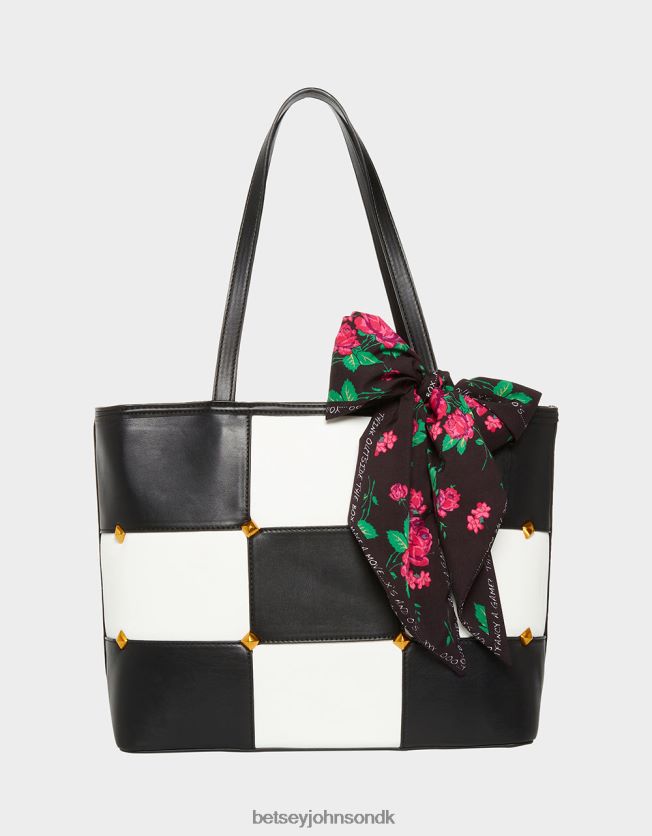 tic tac tote (med spillebrikker) sort hvid tilbehør FT2T22229 Kvinder Betsey Johnson
