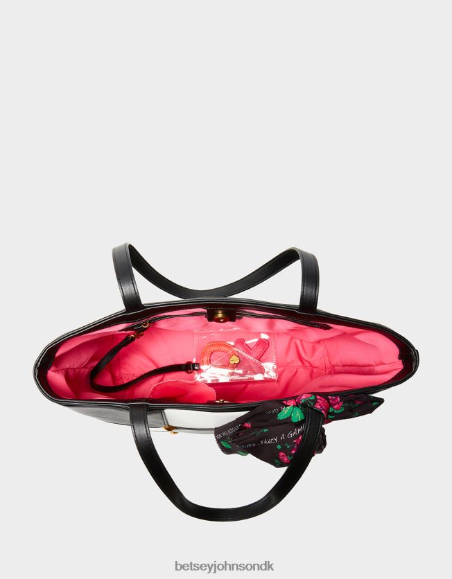 tic tac tote (med spillebrikker) sort hvid tilbehør FT2T22229 Kvinder Betsey Johnson