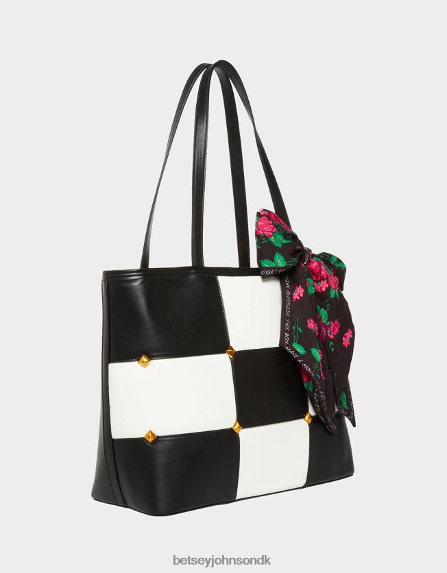 tic tac tote (med spillebrikker) sort hvid tilbehør FT2T22229 Kvinder Betsey Johnson
