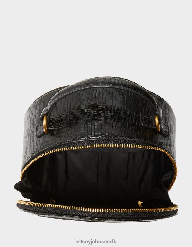 vintage broderet hat box crossbody sort tilbehør FT2T22234 Kvinder Betsey Johnson