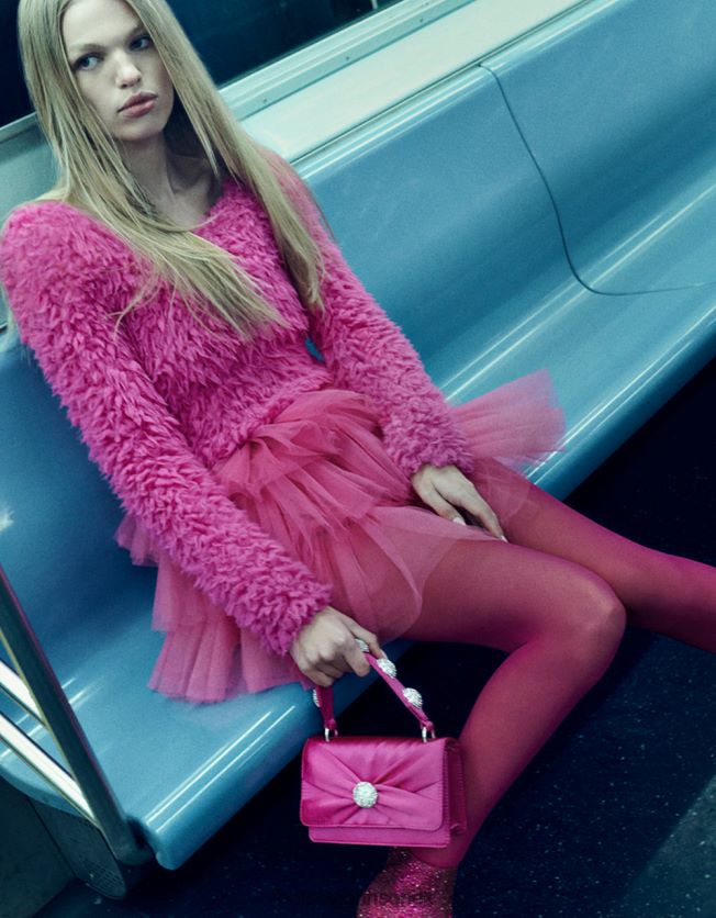 x markerer den øverste håndtagstaske lyserød tilbehør FT2T22247 Kvinder Betsey Johnson