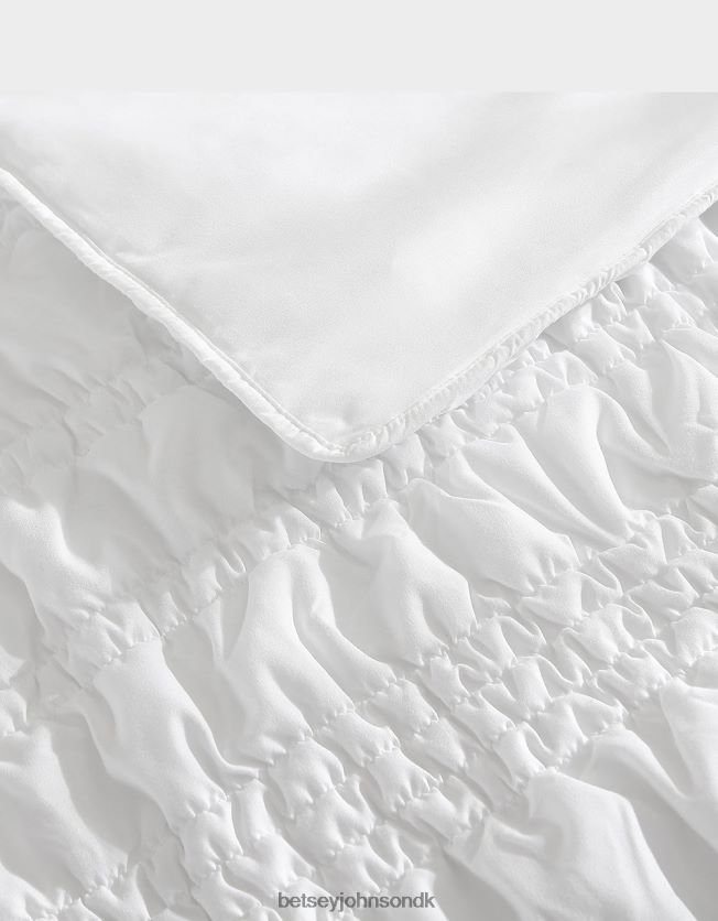 boudoir massiv hvid fuld queen quilt sham sæt multi tilbehør FT2T22419 unisex Betsey Johnson