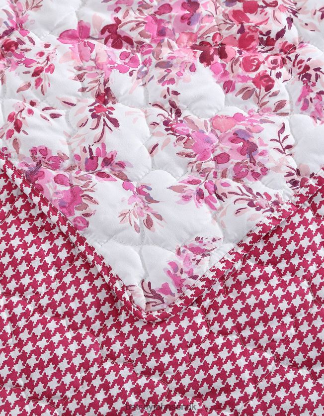 floral vingård tvilling quilt sham sæt lyserød tilbehør FT2T22418 unisex Betsey Johnson