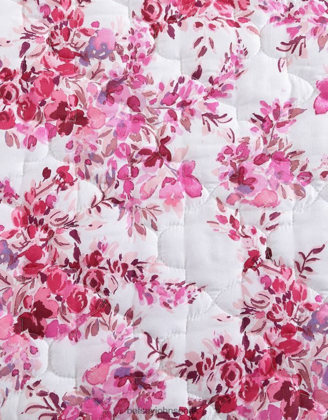 floral vingård tvilling quilt sham sæt lyserød tilbehør FT2T22418 unisex Betsey Johnson