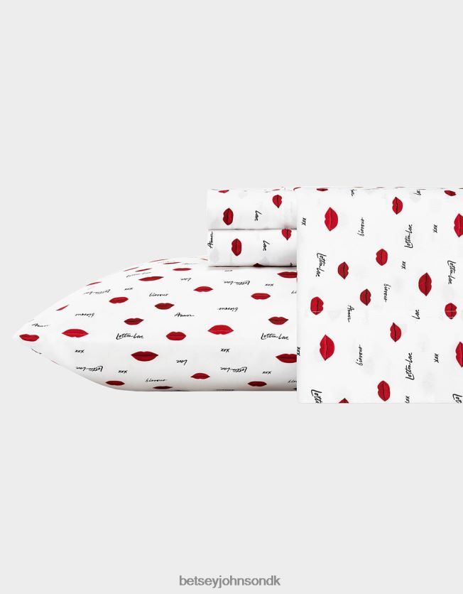 kærlighedslæber rødt dronning lagen sæt multi tilbehør FT2T22396 unisex Betsey Johnson
