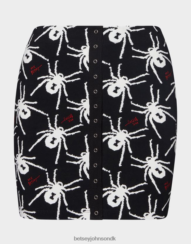 80. bash mini-nederdel med tryk foran sort hvid tøj FT2T22297 Kvinder Betsey Johnson