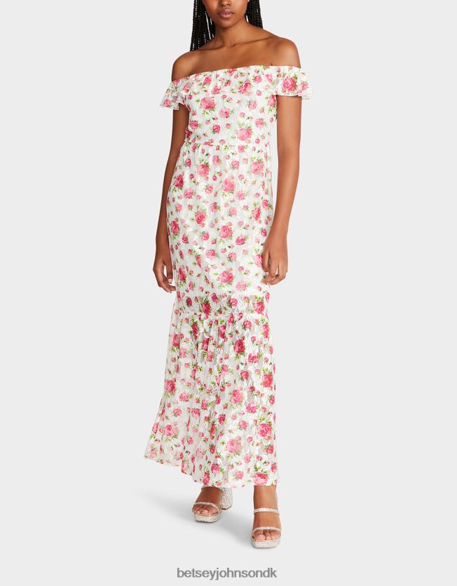blomstret overload maxikjole hvid tøj FT2T22274 Kvinder Betsey Johnson
