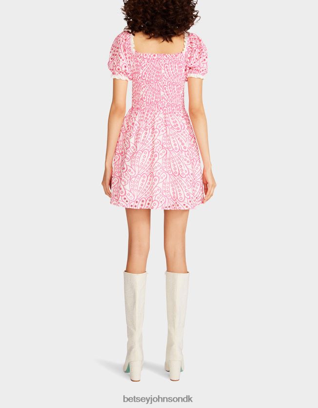 eyelet korset minikjole lyserød tøj FT2T22271 Kvinder Betsey Johnson